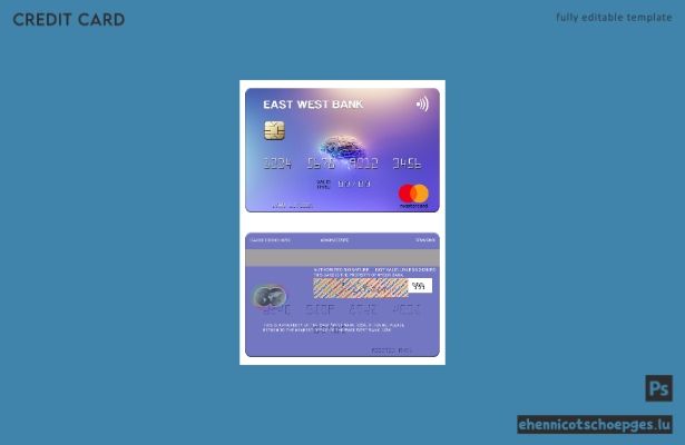 USA East West Bank Mastercard Beispielvorschau